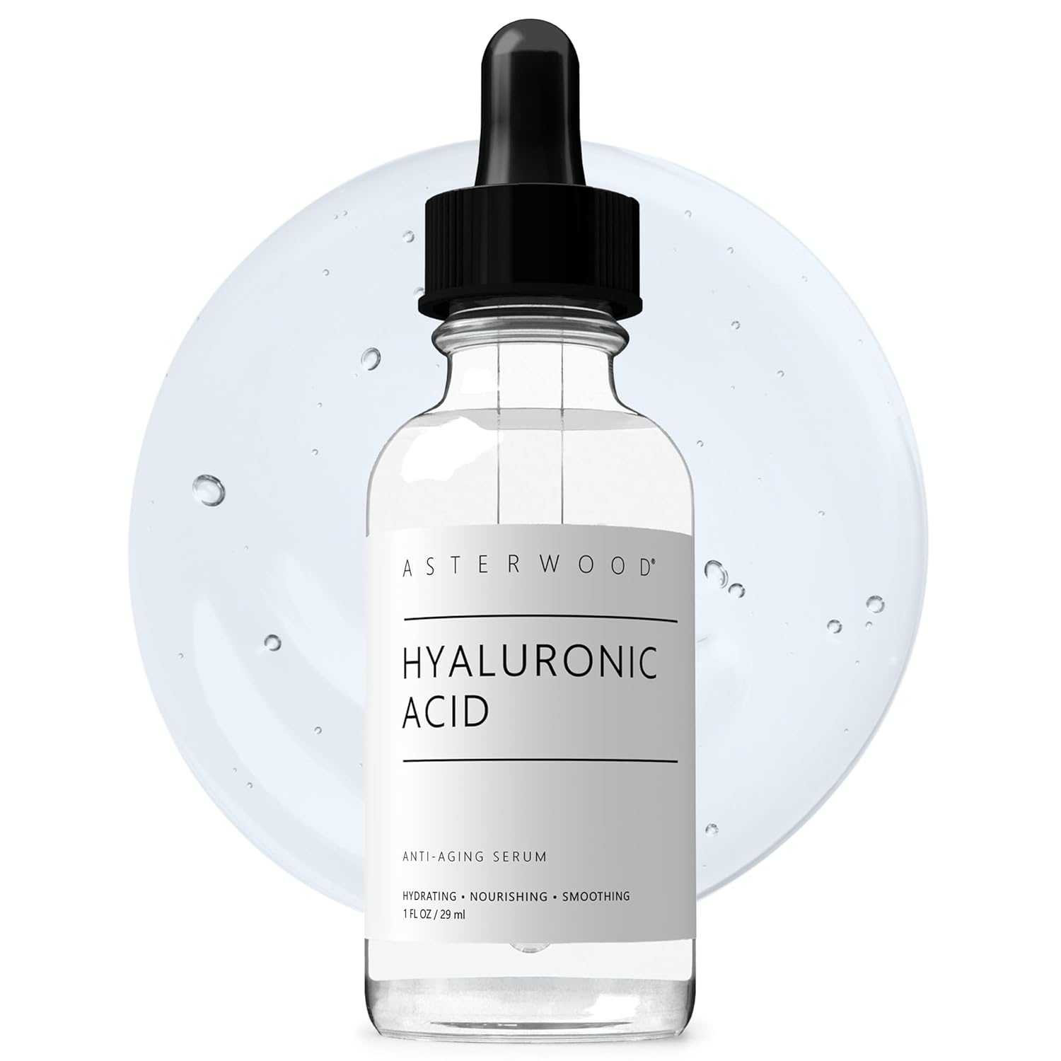 Asterwood Naturals Hyaluronic Acid Serum 1oz + Hyaluronic Acid Moisturizer