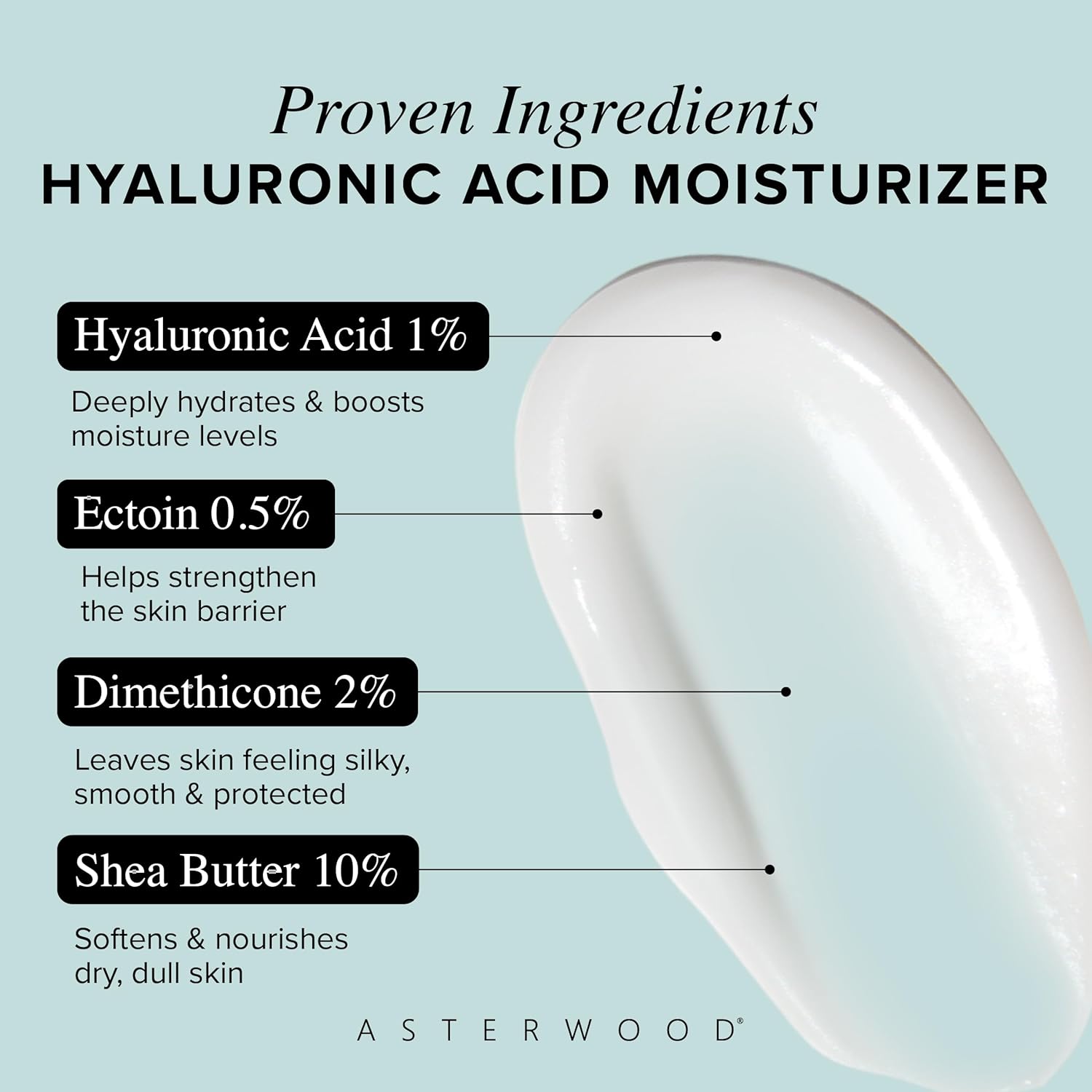 Asterwood Naturals Hyaluronic Acid Serum 1oz + Hyaluronic Acid Moisturizer