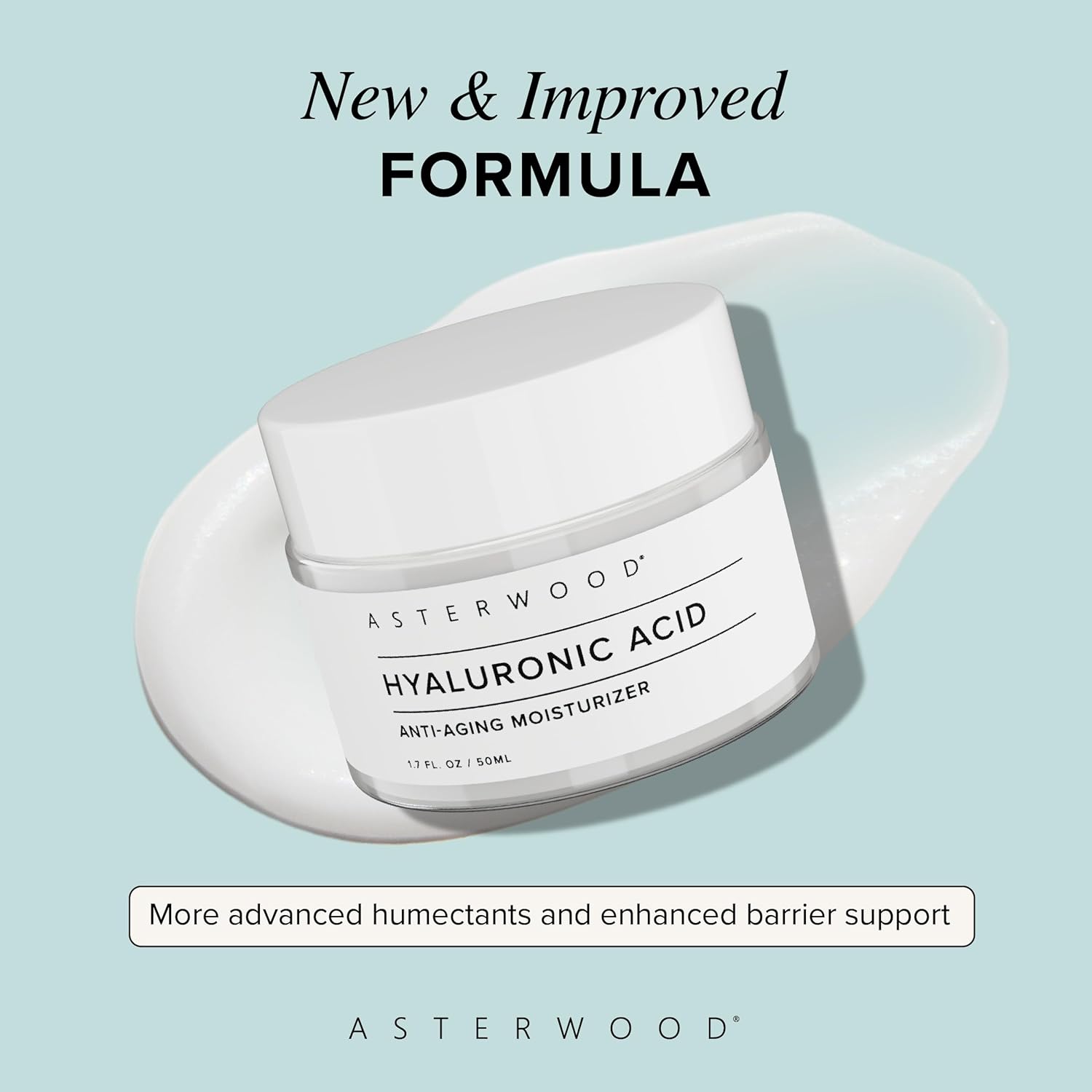 Asterwood Naturals Hyaluronic Acid Serum 1oz + Hyaluronic Acid Moisturizer
