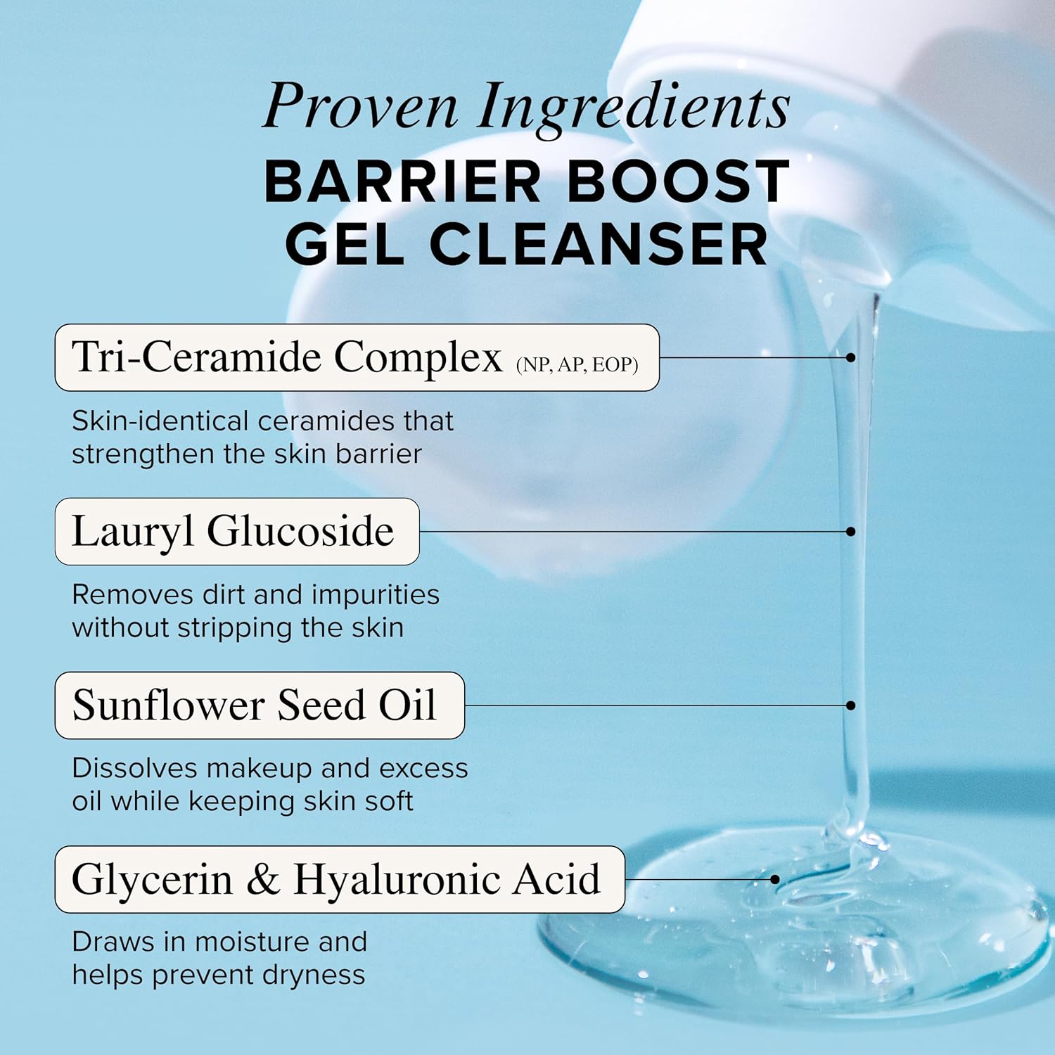 Asterwood Naturals Matrixyl 3000 Serum 1 oz + Barrier Boost Cleansing Gel 5.29 Fl Oz